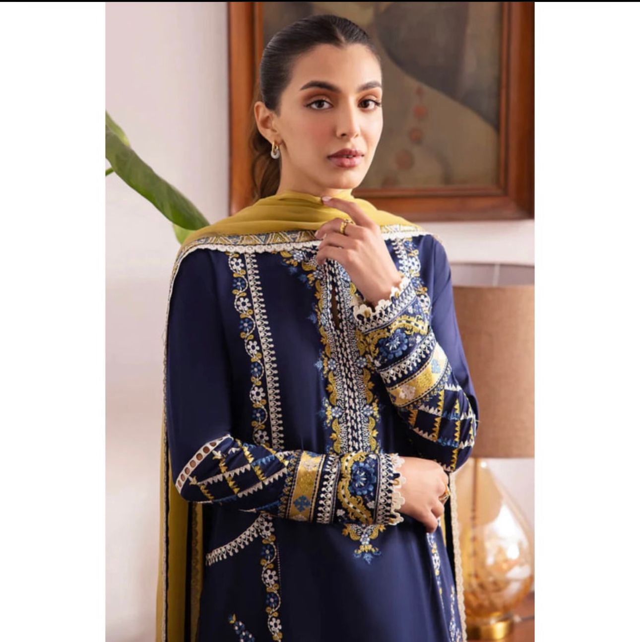 AJ2 Lawn Heavy Embroidered 3PC